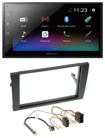Pioneer USB Bluetooth DAB 2DIN MP3 Autoradio für Audi A4 B6 B7 2001-2008 ISO