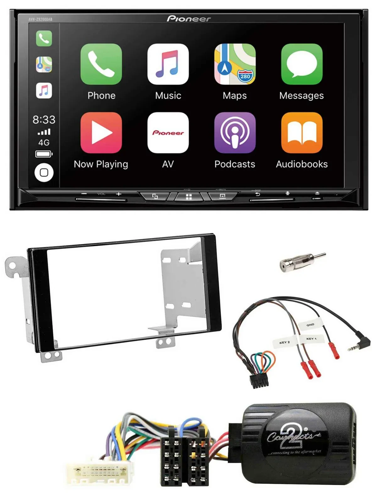 Pioneer 2DIN Lenkrad USB DAB DVD Bluetooth Autoradio für Subaru ForesterSJ Impre