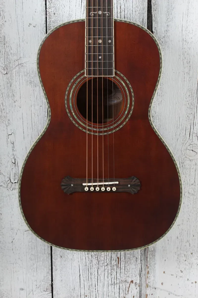 Washburn R310K Victorian Parlor Acoustic Guitar Natural Antique Matte w Gig Bag