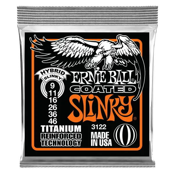 Струны для электрогитары Ernie Ball 3122 Hybrid Slinky Coated Titanium RPS 9-46