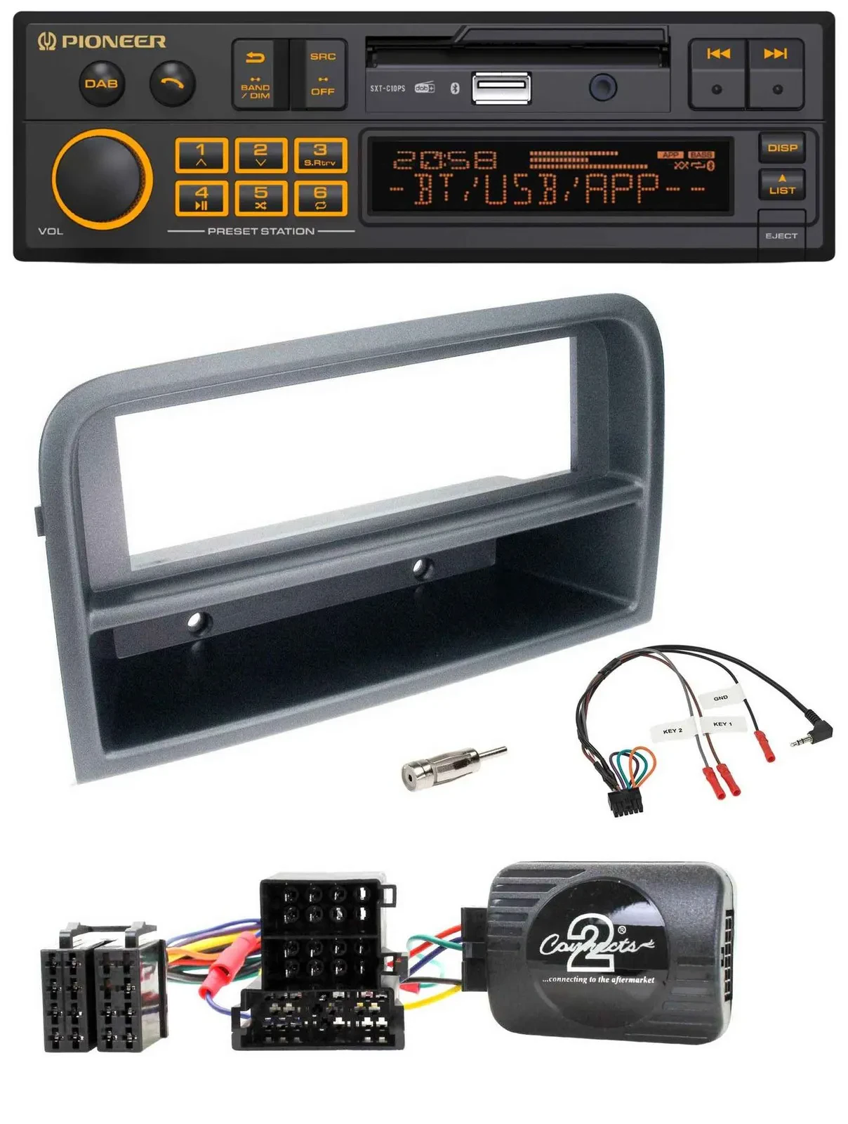 Автомагнитола для Fiat Croma 2005-2010 Pioneer DAB, USB, Bluetooth