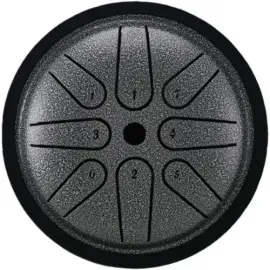 Этнический барабан U-Turn 4" 8 тонов, сталь, C-пентатоника, молотковое серебро, с чехлом и палочками