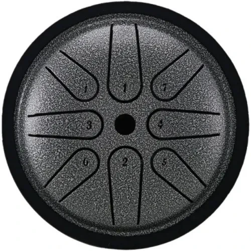 Этнический барабан U-Turn 4" 8 тонов, сталь, C-пентатоника, молотковое серебро, с чехлом и палочками