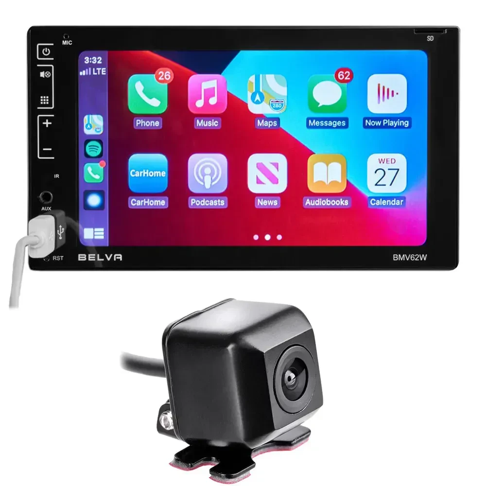 Belva BMV62W 6.2" Double DIN Digital Multimedia Receiver with Camera