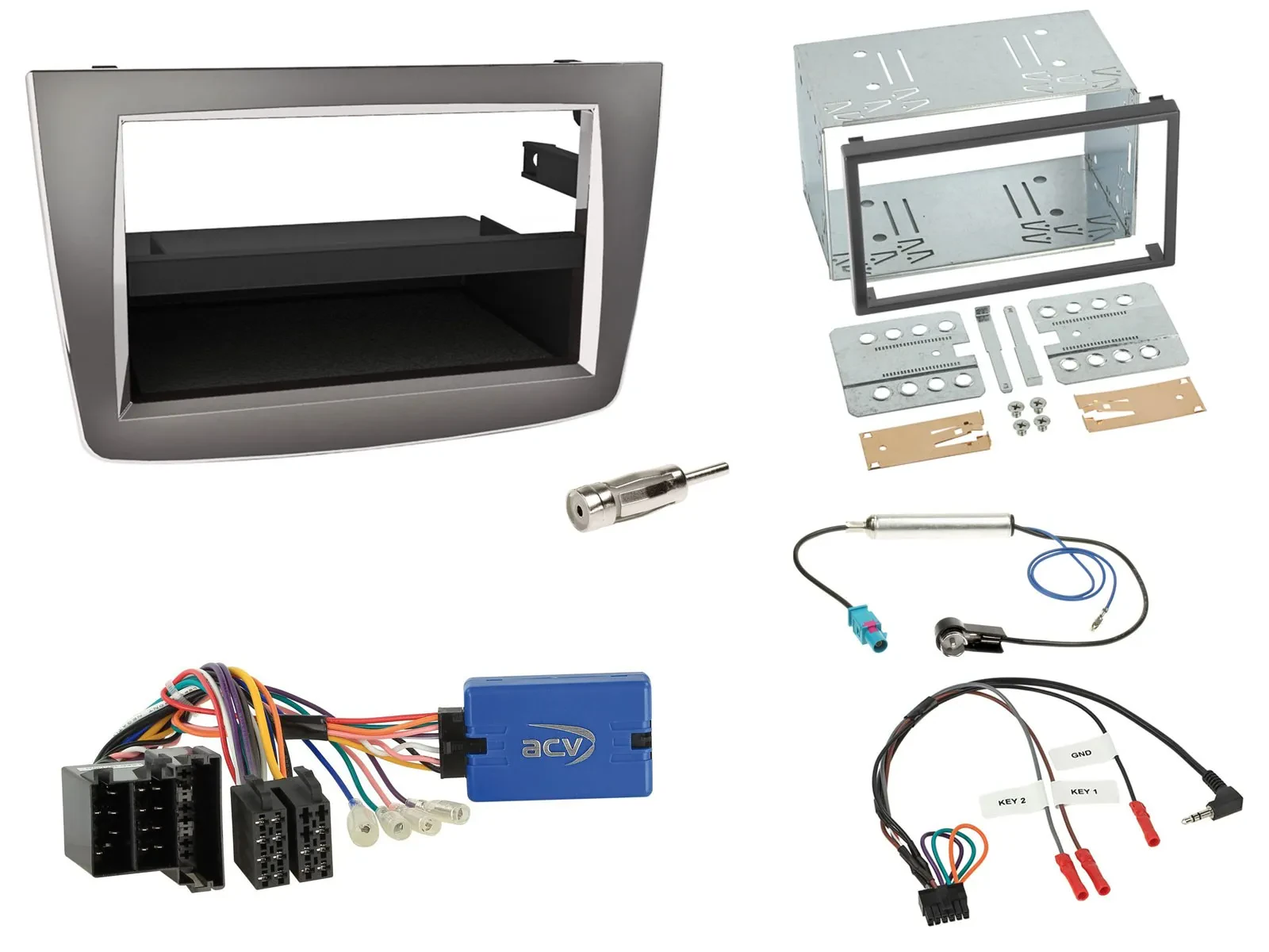 Einbauset Lenkradadapter Doppel DIN Autoradio für Alfa Romeo Mito 13-18 955 ISO