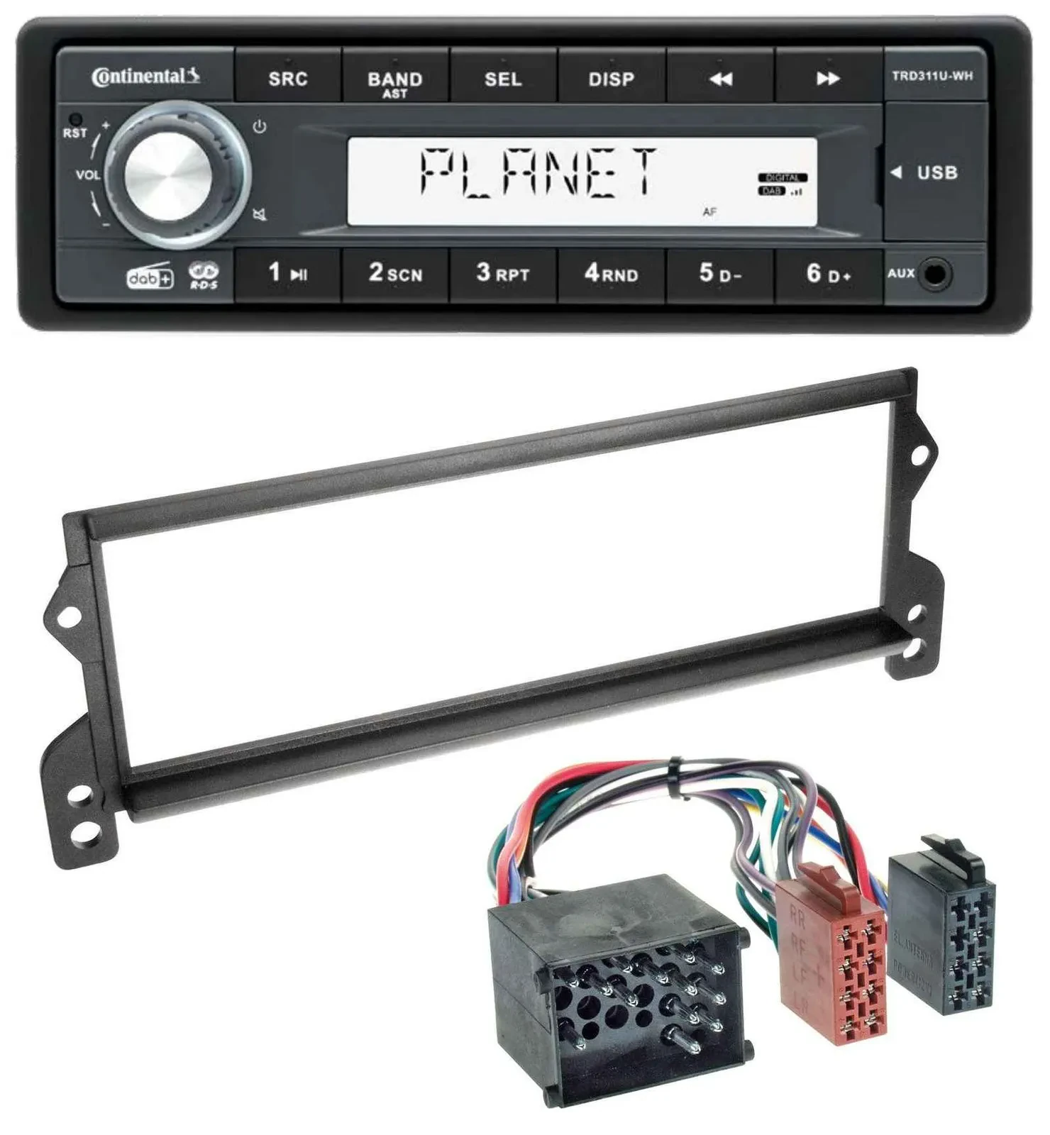 Continental MP3 AUX USB DAB 1DIN Autoradio für Mini (bis 2002, Rundpin)