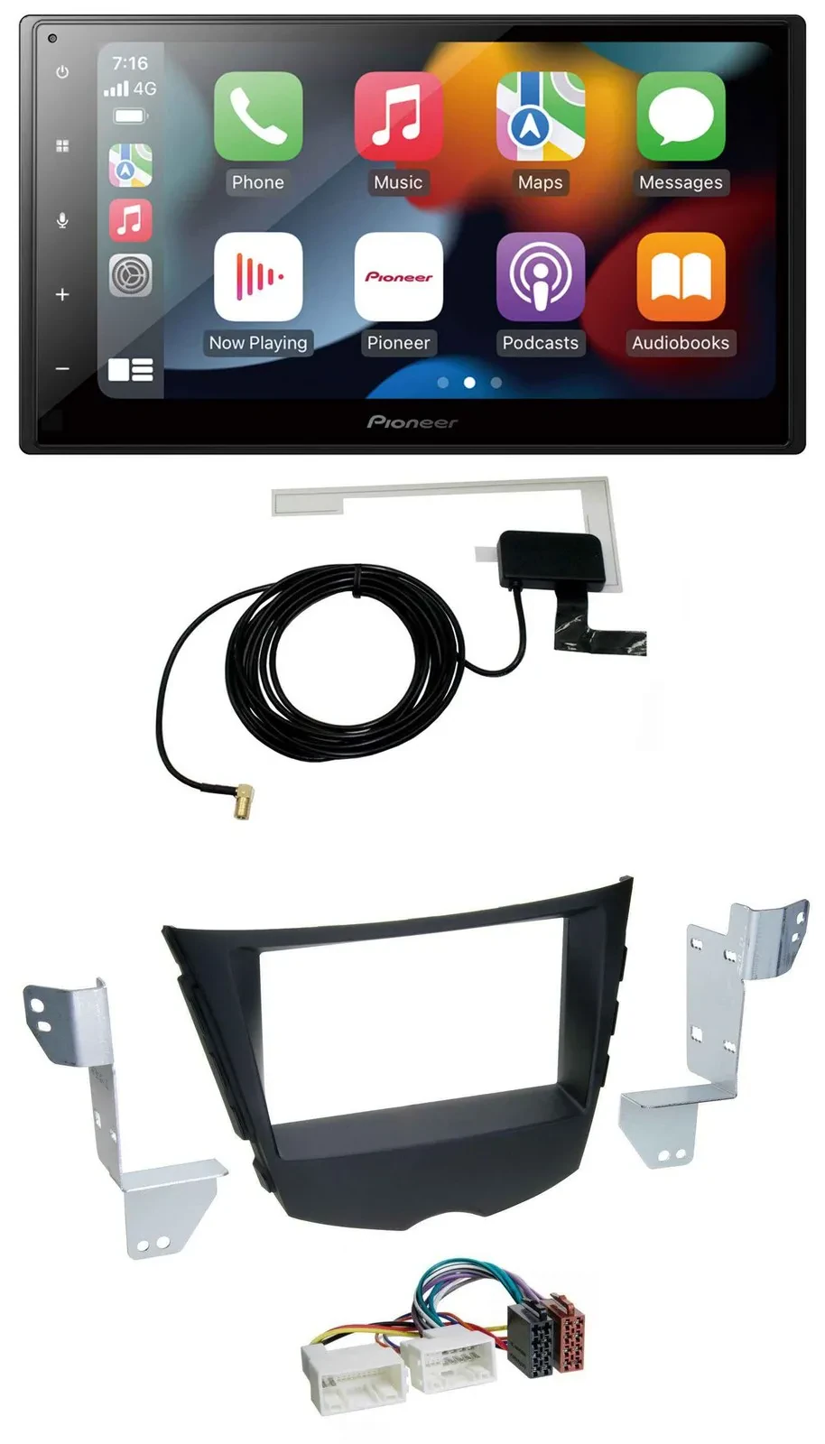 Pioneer MP3 USB Bluetooth DAB 2DIN Autoradio für Hyundai Veloster FS ab 2011