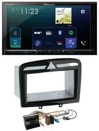 Автомагнитола для Peugeot 308 SW/CC 2009–2014 Pioneer 2-DIN, DAB, Bluetooth, USB, MP3, черная