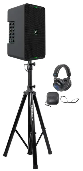 Mackie ShowBox Rechargeable 8" DJ PA Bluetooth Speaker+Mixer+Headphones+Stand