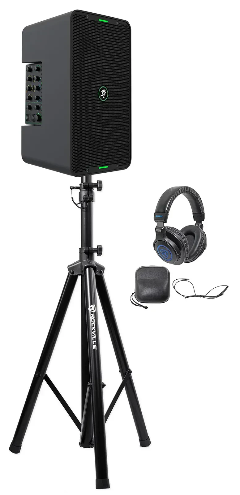 Портативная акустическая система для DJ Mackie ShowBox 8" Bluetooth, с микшером, с наушниками и стойкой (набор)