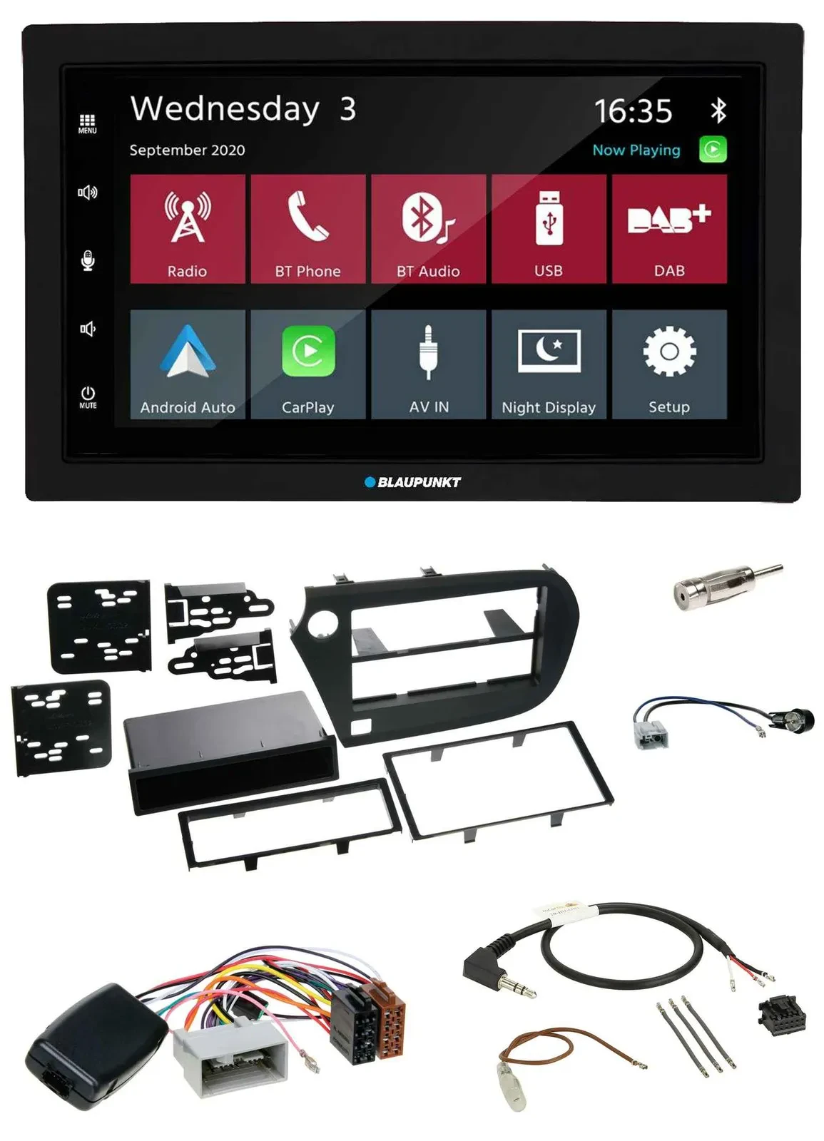 Blaupunkt DAB Bluetooth USB Lenkrad 2DIN Autoradio für Honda Insight ZE2 2009-20