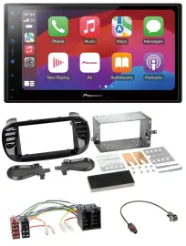 Pioneer DAB USB MP3 Bluetooth 2DIN Autoradio für Fiat 500 ab 12 ISO schwarz