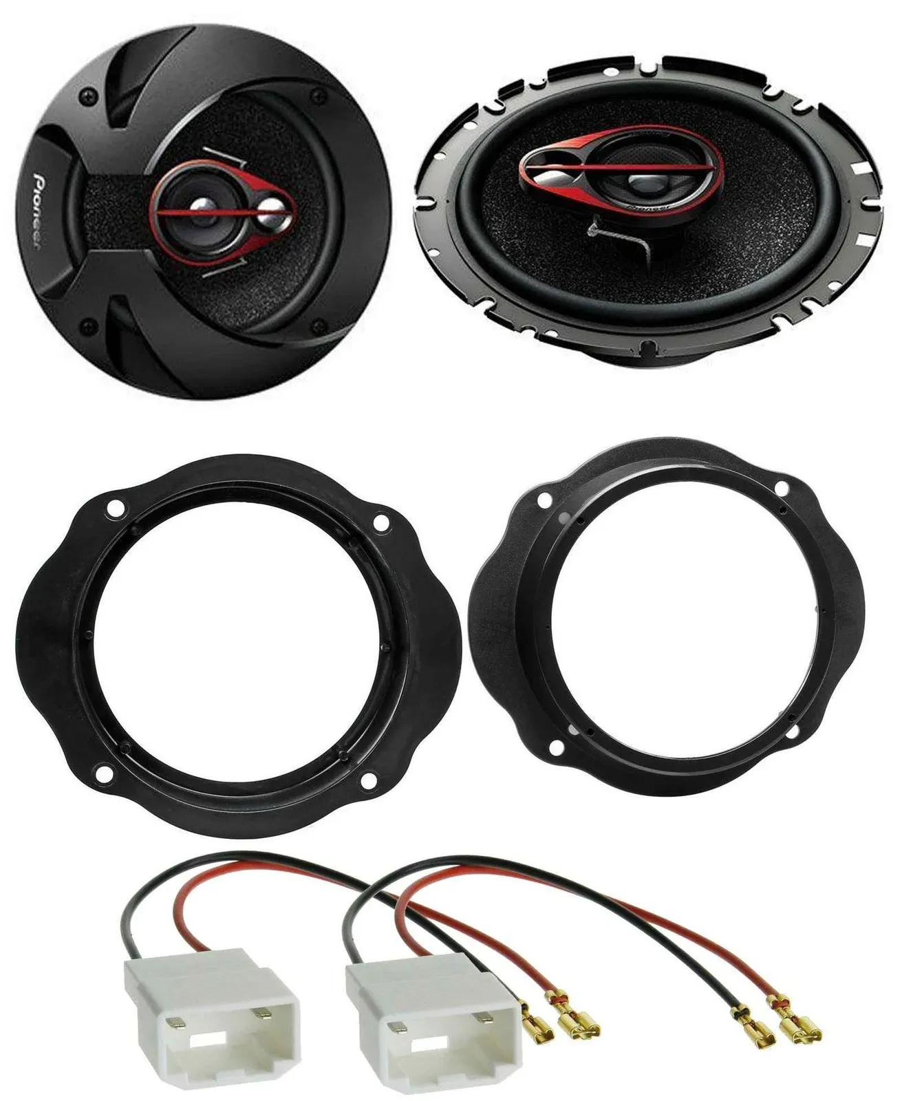 Pioneer 3-Wege 250Watt 16,5cm Lautsprecher für Ford C-Max Fiesta Fronttür Auto B