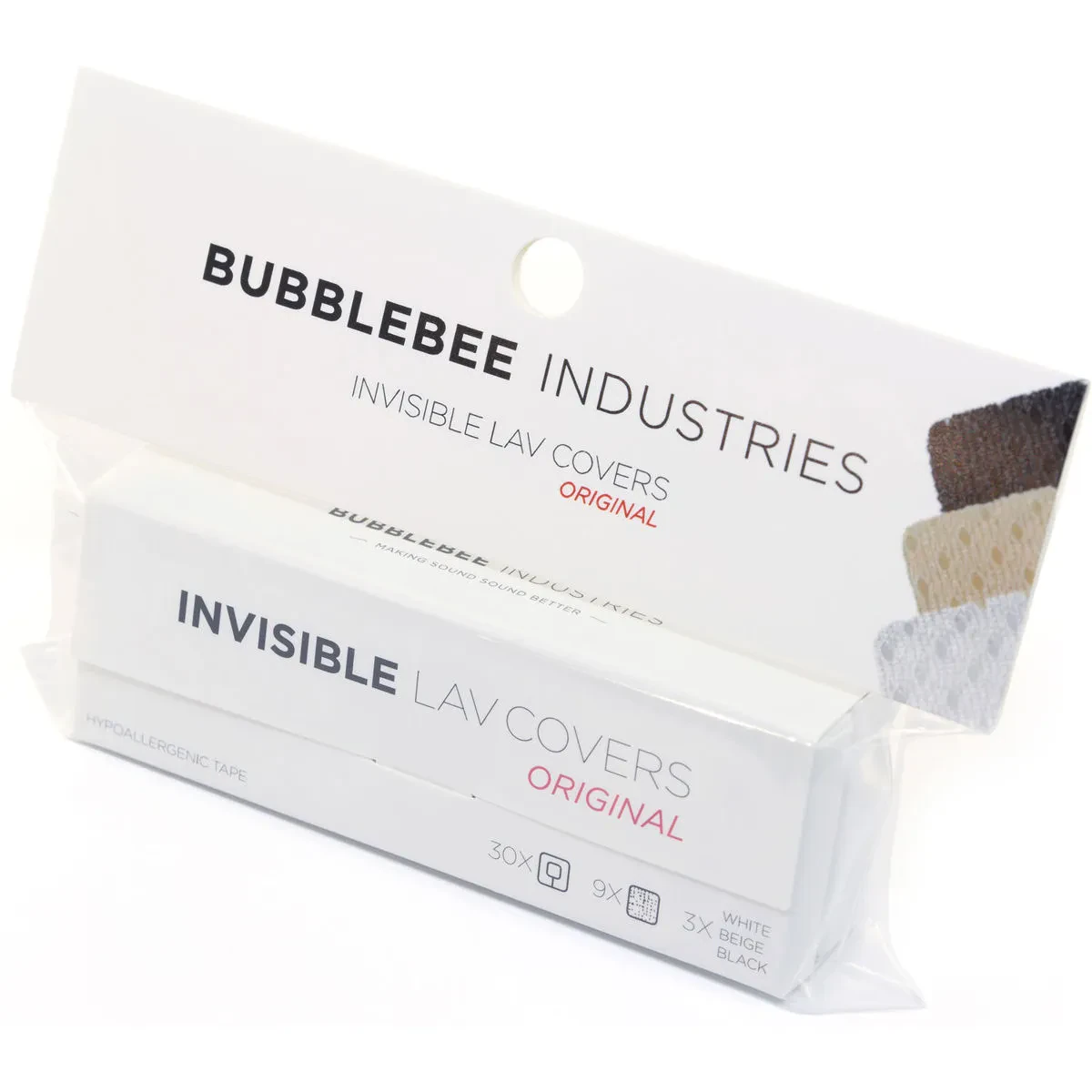 Держатель для петличного микрофона Bubblebee Industries The Invisible Lavalier Microphone Covers Original (набор, 9 шт.)