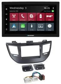 Blaupunkt DAB Bluetooth USB MP3 2DIN Autoradio für Hyundai Tucson ab 15 schwarz