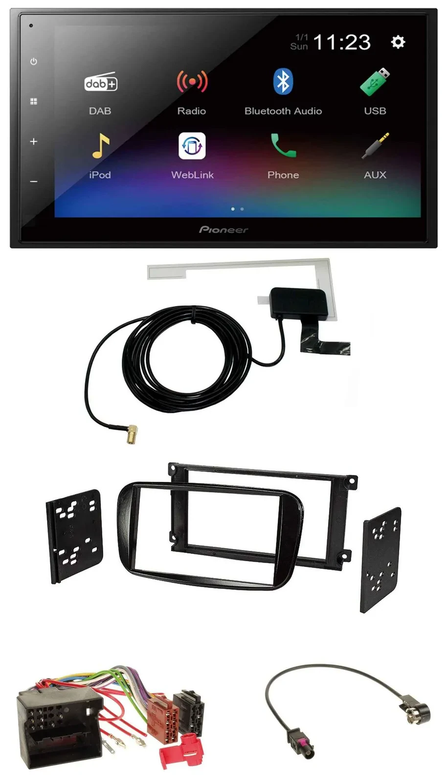 Pioneer DAB MP3 Bluetooth 2DIN USB Autoradio für Ford Mondeo S-Max 2007-2014 glä