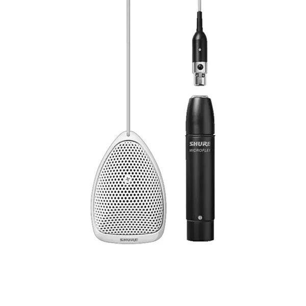 Shure MX391W-A/C Microflex Cardioid Condenser Boundary Microphone, White