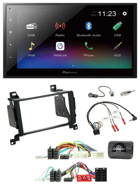 Pioneer USB Bluetooth DAB 2DIN Lenkrad Autoradio für Hyundai Santa Fe 2010-2012
