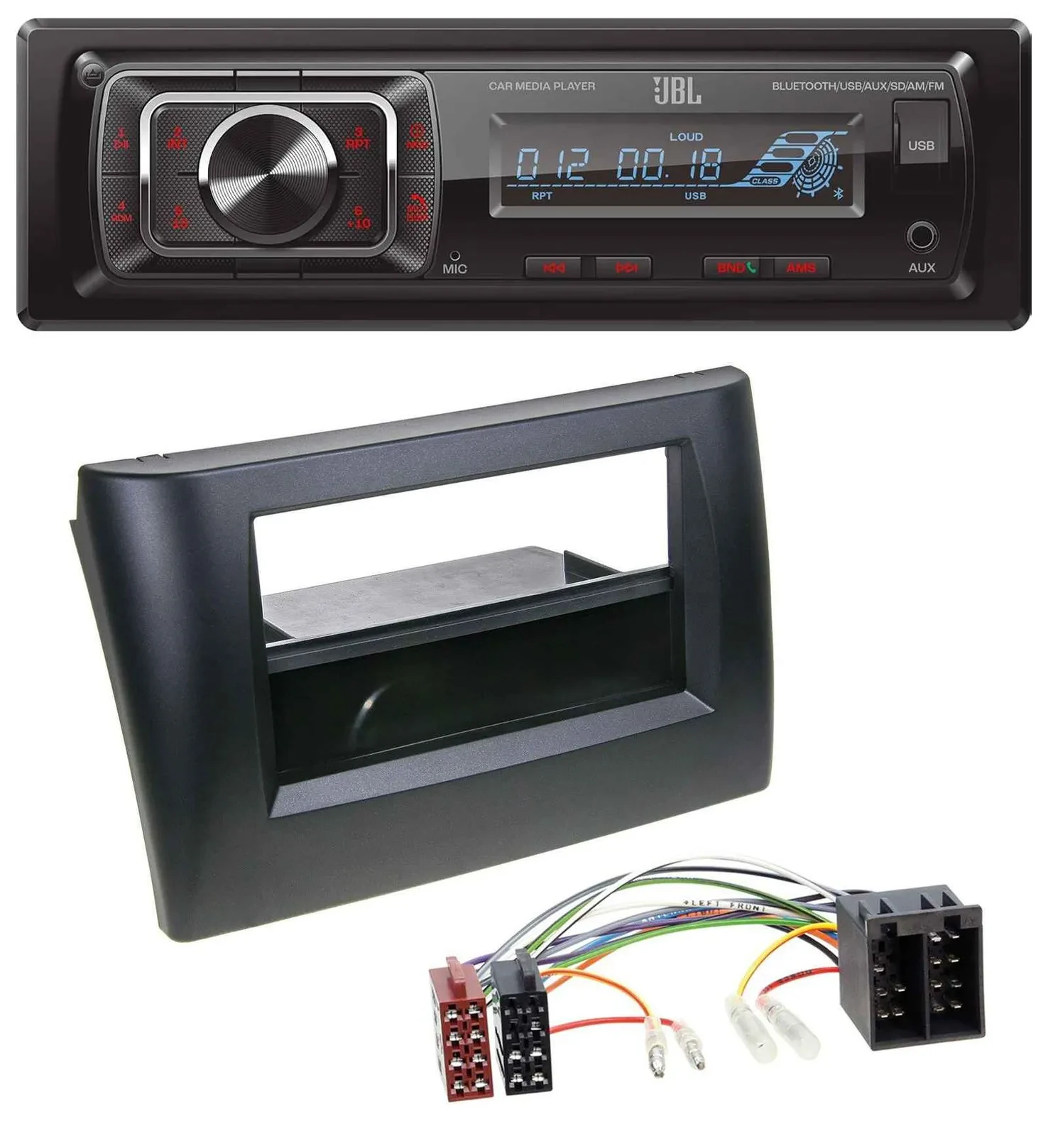 JBL SD AUX MP3 USB Bluetooth Autoradio für Fiat Stilo 192 01-08 Ablagefach