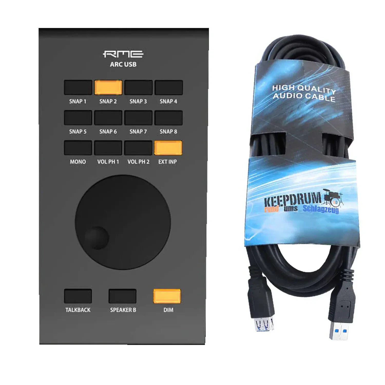 Контроллер студийных мониторов RME ARC USB Black Edition с USB-удлинителем keepdrum