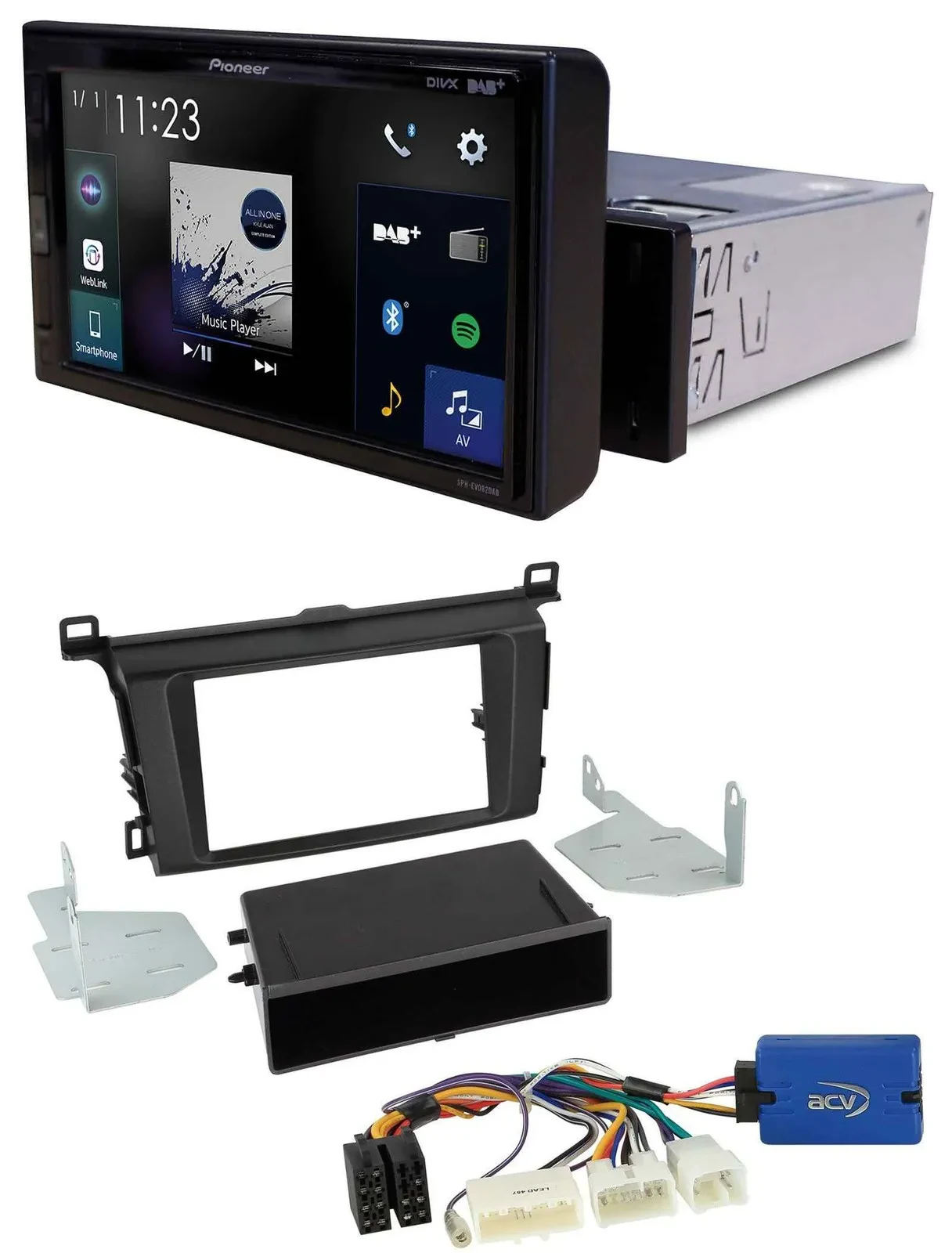 Pioneer DAB MP3 Bluetooth USB Autoradio für Toyota RAV-4 (ab 2013)