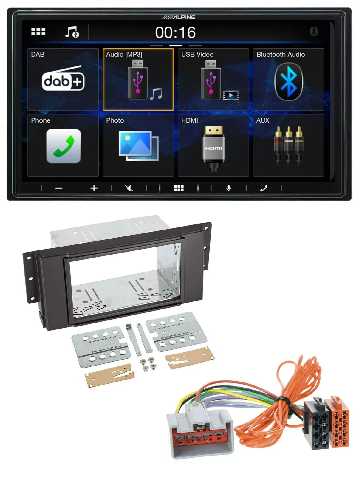 Alpine Bluetooth 2DIN MP3 DAB USB Autoradio für Land Rover Free Lander 11-12