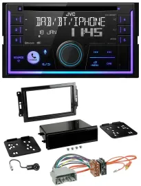 Автомагнитола JVC 2-DIN CD MP3 USB DAB Bluetooth для Chrysler 300C, Dodge Caliber, Jeep