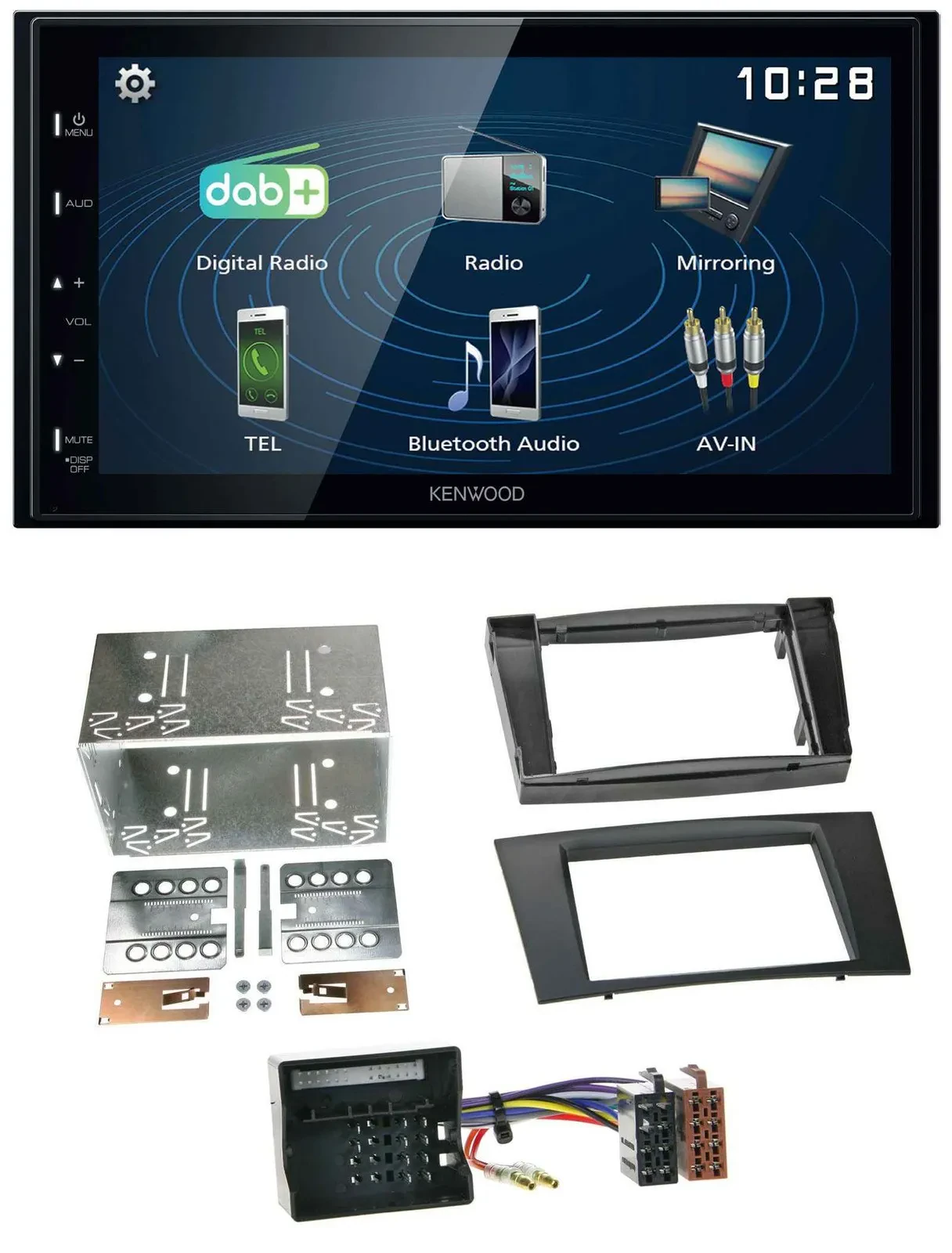 Kenwood 2DIN Bluetooth MP3 USB DAB Autoradio für Mercedes E-Klasse S211 03-09 Ru