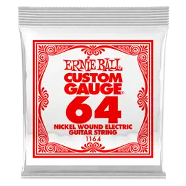 Струна для электрогитары Ernie Ball P01164 Custom gauge, сталь никелированная, калибр 64