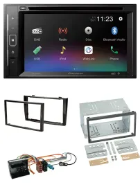 Автомагнитола для Peugeot 308 (2007–2009) Pioneer 2-DIN Bluetooth MP3 USB DAB DVD черная