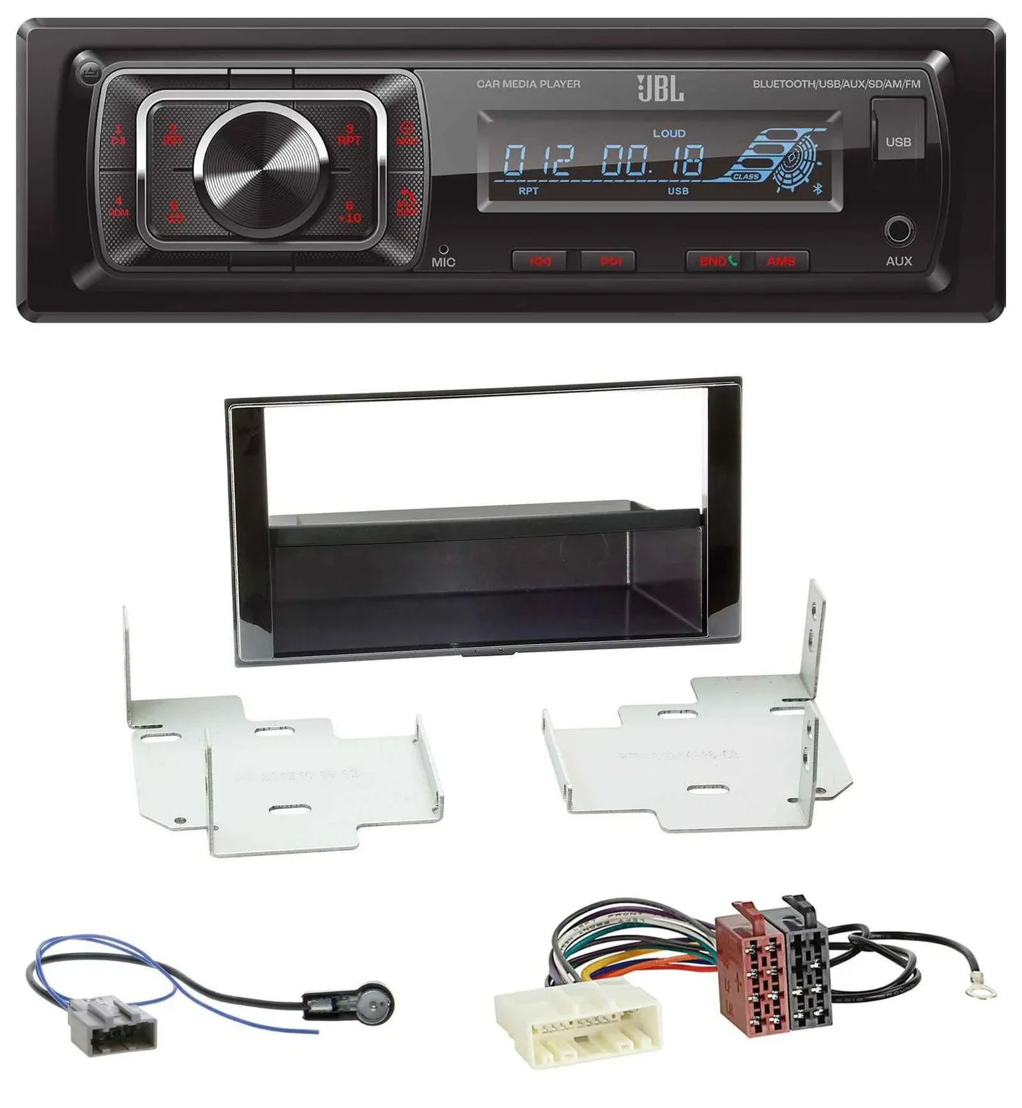 Автомагнитола для Nissan Micra/Note (с 2013) JBL SD, AUX, MP3, USB, Bluetooth