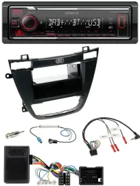Kenwood Lenkrad Bluetooth USB DAB Autoradio für Opel Insignia ab 08 schwarz