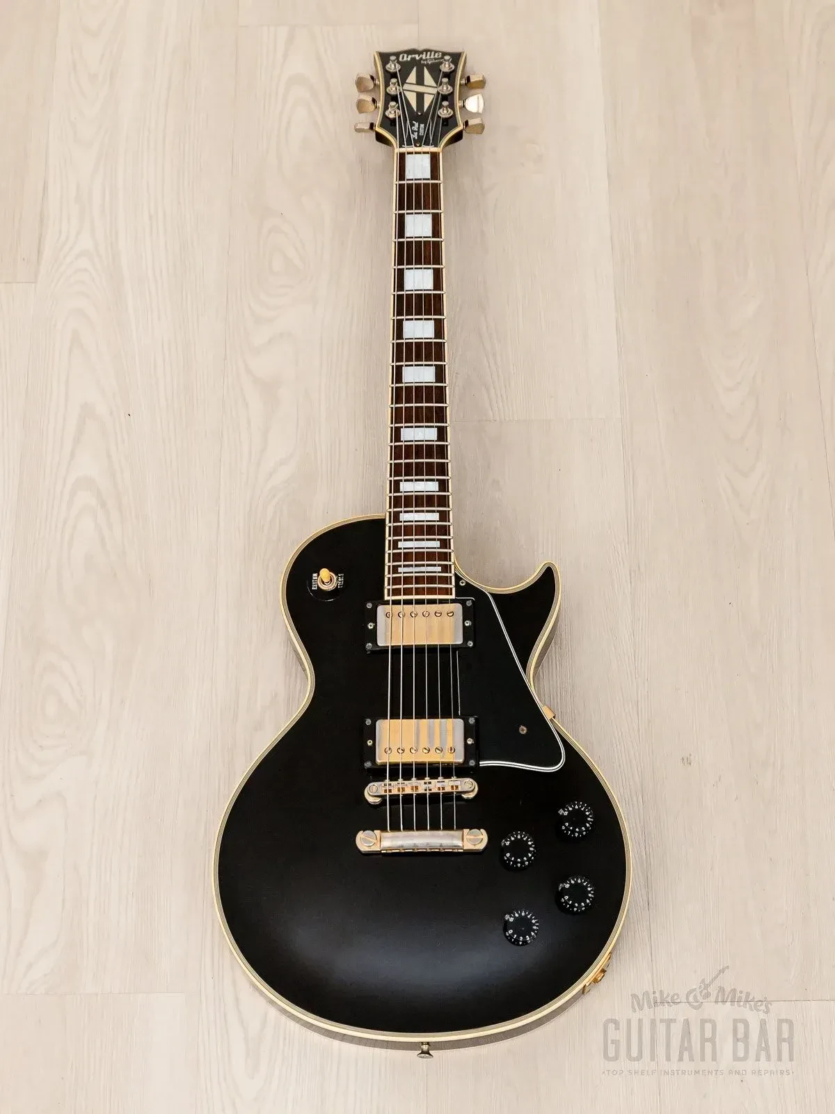 Электрогитара Orville Les Paul Custom LPC HH Black Beauty w/gigbag Japan 1988