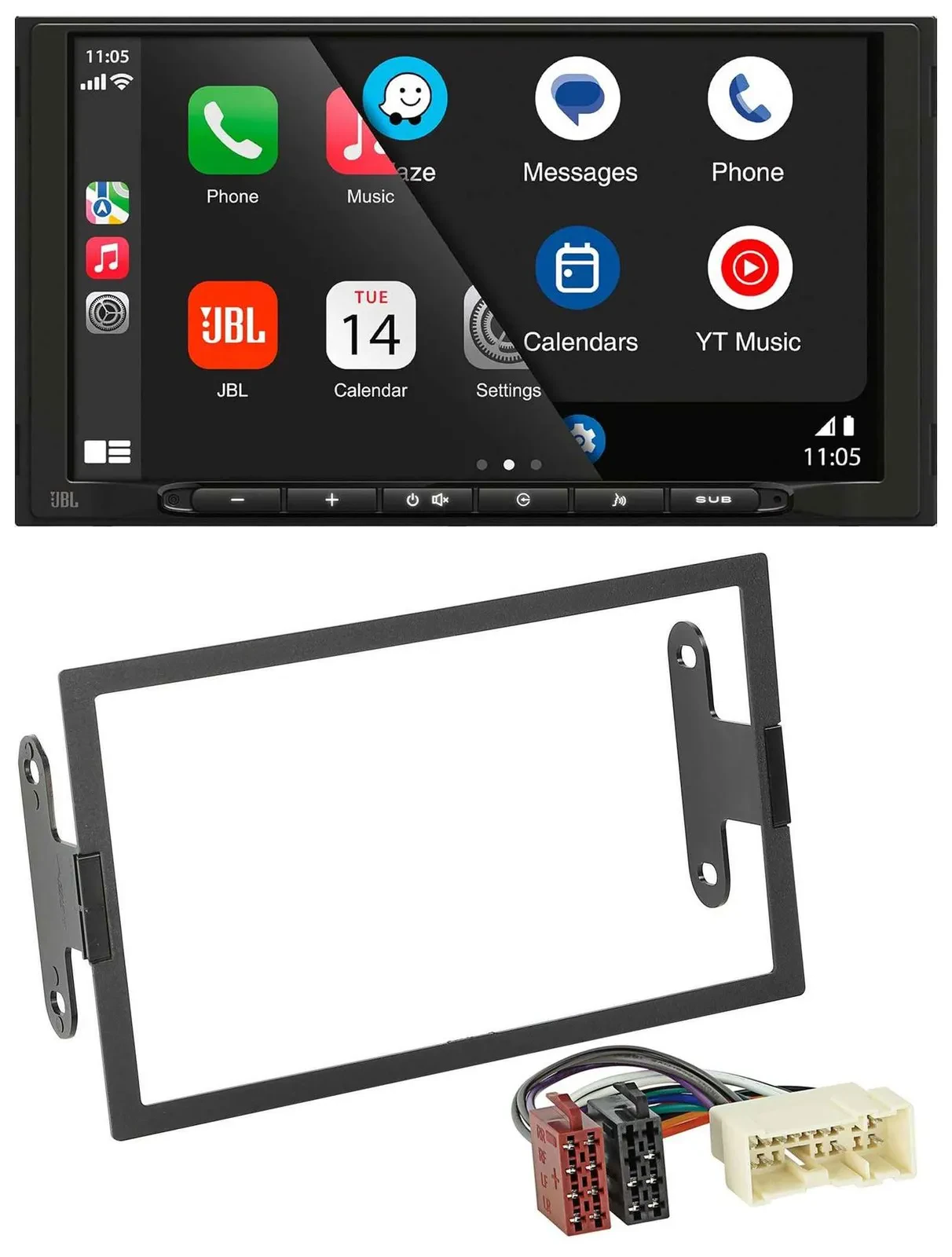 JBL USB 2DIN MP3 Bluetooth AUX Autoradio für Nissan Xterra 2000-2004