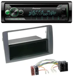 Автомагнитола Pioneer USB/MP3/DAB/AUX/CD для Fiat Idea (350, 2003–2011), серый