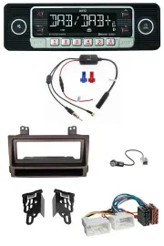 Dietz MP3 DAB Bluetooth USB Autoradio für Hyundai Sonata ab 09 dunkelbraun metal