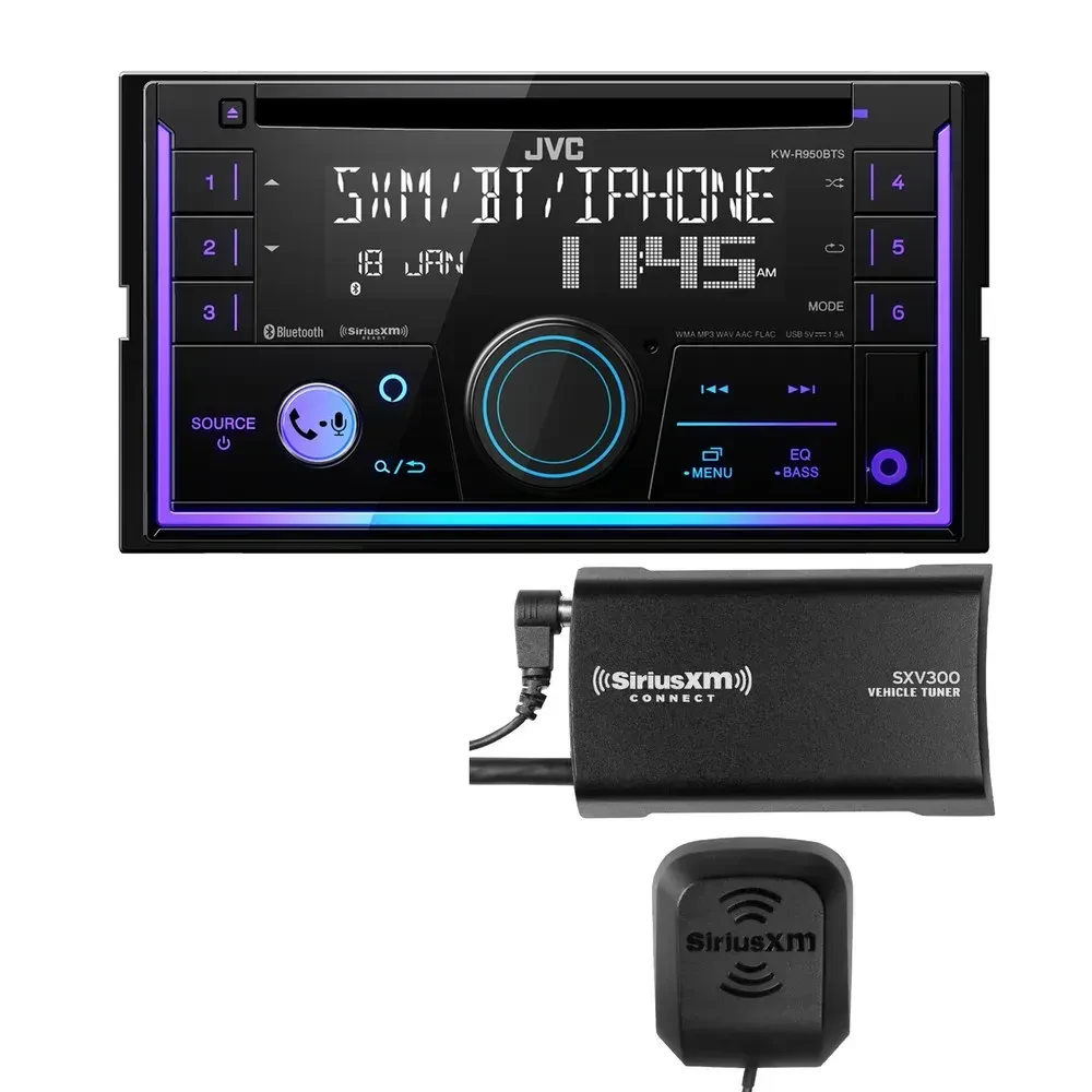 Автомагнитола JVC KW-R950BTS 2-DIN, CD, с SiriusXM