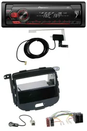 Автомагнитола для Hyundai i10 (2008–2013) Pioneer 1-DIN USB DAB MP3 AUX Rubber Touch