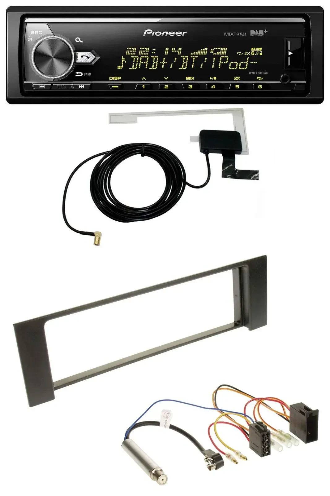 Автомагнитола для Audi A4 (B6, 2000–2004) Pioneer Bluetooth, DAB, USB, MP3, ISO