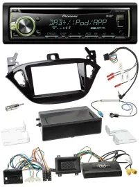 Автомагнитола для Opel Adam и Corsa E (с 2013) Pioneer DAB, CD, USB, поддержка управления на руле, интеграция PDC