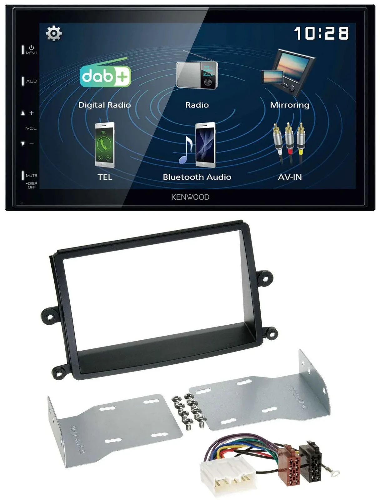 Автомагнитола для Mitsubishi L200 (2006–2015) Kenwood 2-DIN, Bluetooth, USB, DAB, MP3