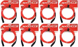 Микрофонный кабель Rockville RCXFM10P-R Red 3 м (8 штук)