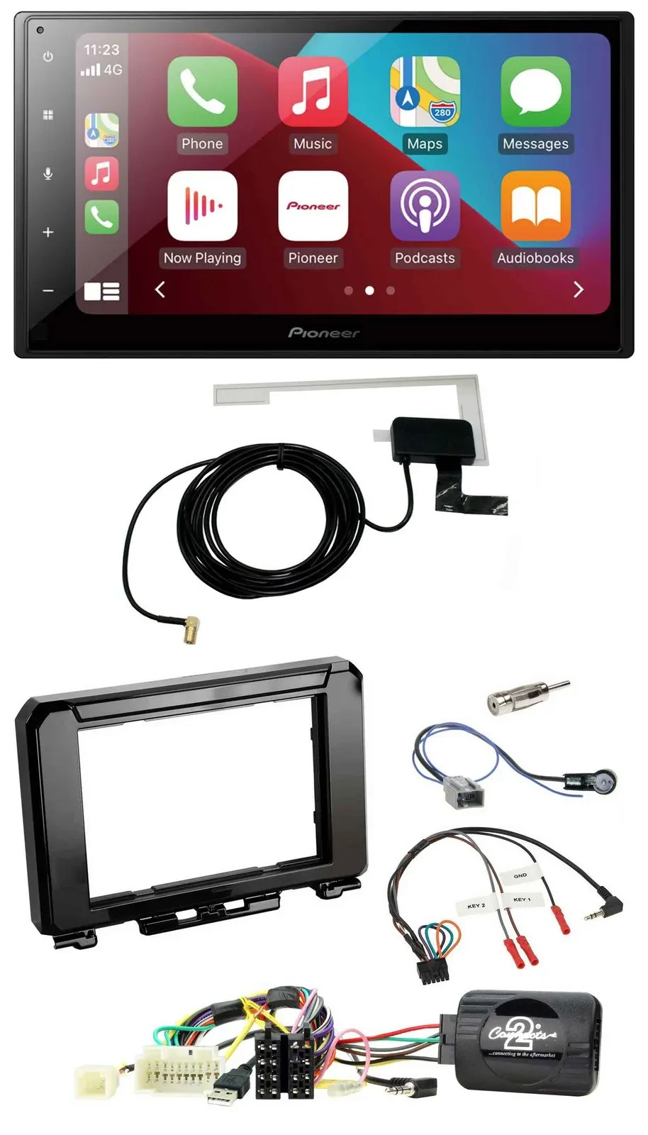 Автомагнитола для Suzuki Jimny GJ (с 2018) Pioneer 2DIN, USB, Bluetooth, DAB