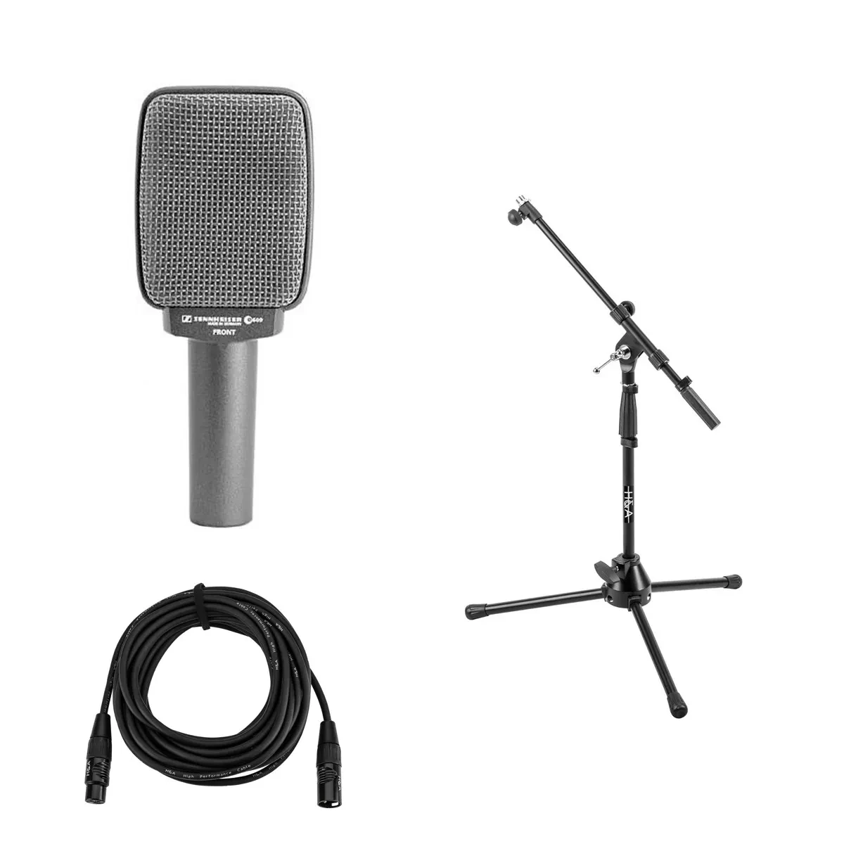 Sennheiser Sennheiser e 609 Guitar Cabinet Dynamic Microphone, Silver Bundle wit