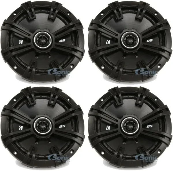 4) KICKER 43DSC6704 DSC670 240W 6.75" 4-Ohm 2-Way Car Coaxial Audio Speakers