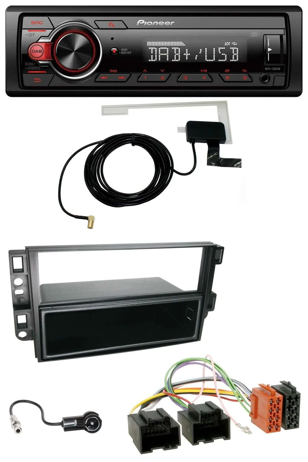 Pioneer 1DIN MP3 DAB USB AUX Autoradio für Chevrolet Aveo Epica Captiva 06-11