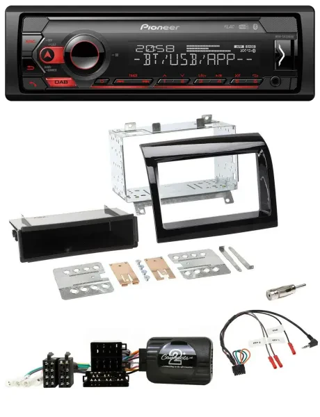 Pioneer Lenkrad USB DAB Bluetooth Autoradio für Fiat Ducato 12-15 piano schwarz