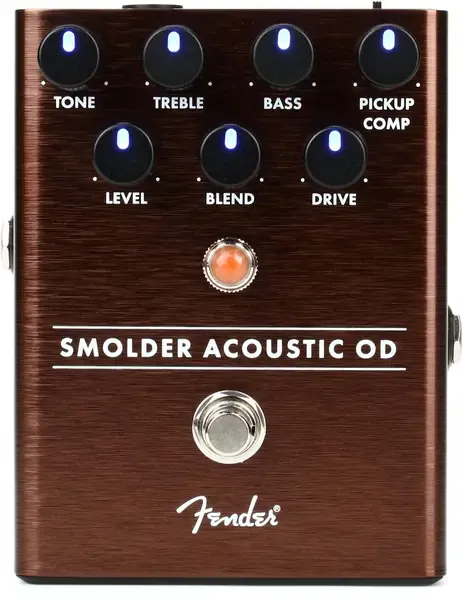 Педаль эффектов для электроакустической гитары Fender Smolder Acoustic Overdrive