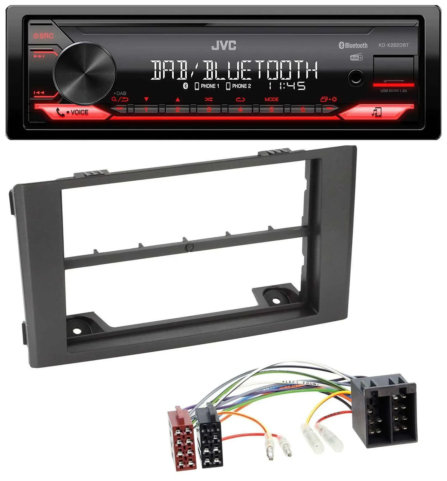 JVC Bluetooth USB DAB MP3 Autoradio für Iveco Daily (06-14) - schwarz