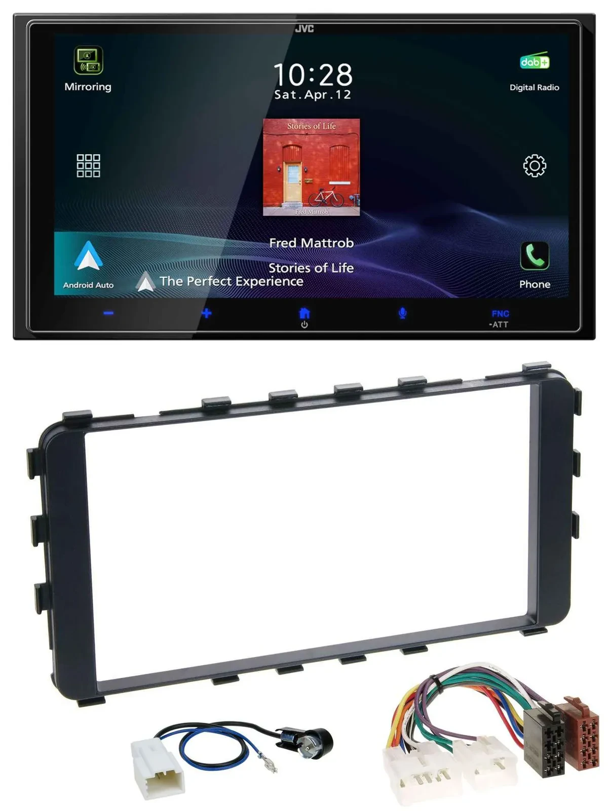 JVC USB Bluetooth 2DIN DAB MP3 Autoradio für Toyota Yaris 2006-2011 OEM-Navi